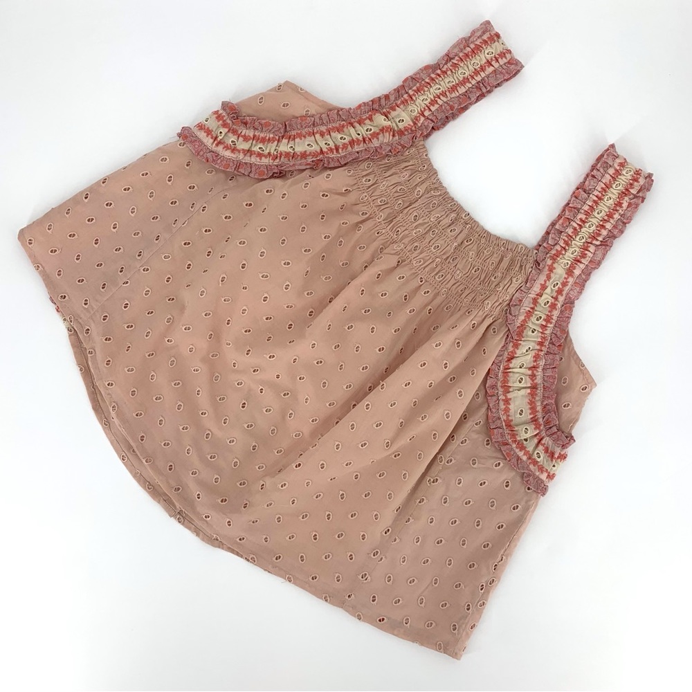 House of Harlow 1960 NWT Rose Pink Eyelet Lace Boho Style Sleeveless Top, Medium - Picture 2 of 16